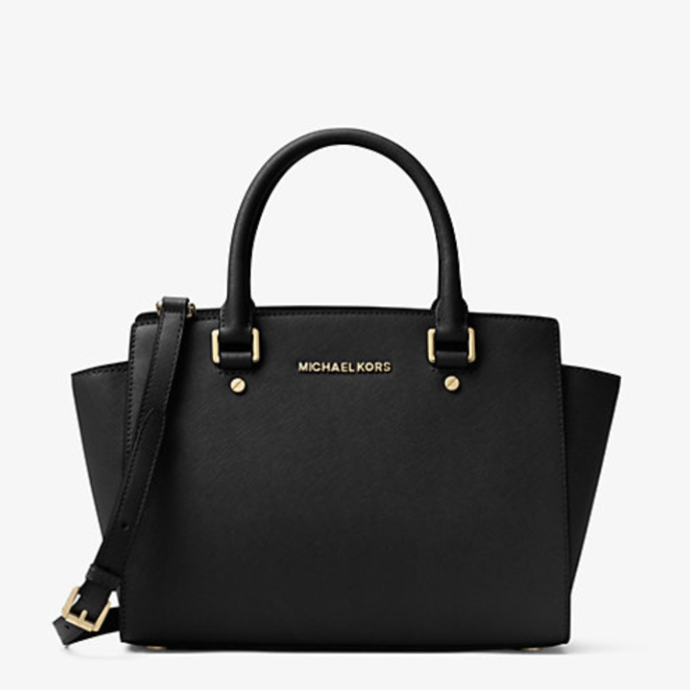 Selma Saffiano Leather Medium Satchel